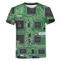 Circuit Board 3D Print Oversized Tee – Harajuku Series from Mish Mash Market
