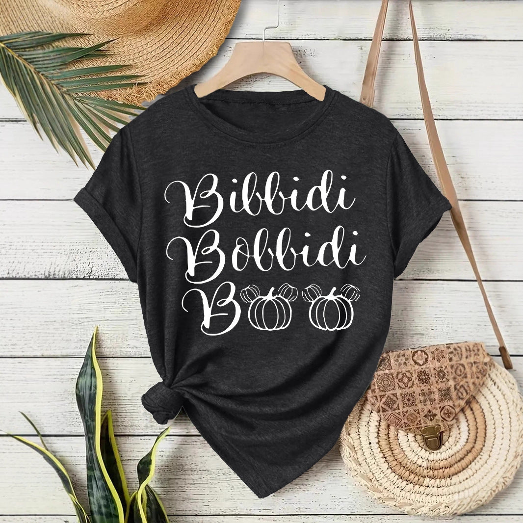 Bibbidi Bobbidi Boo Halloween Printed Loose T-Shirt from Mish Mash Market