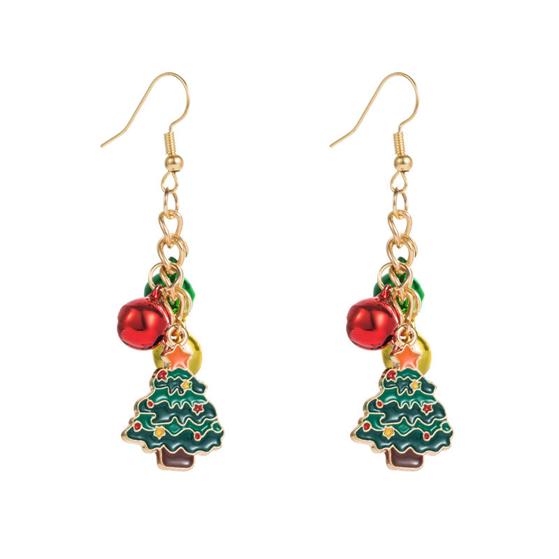 Christmas Tree & Bell Dangle Earrings