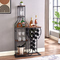 11-Bottle Freestanding Wine Rack – 5-Tier Bakers Rack with Glass Holder & Shelves from Mish Mash Market