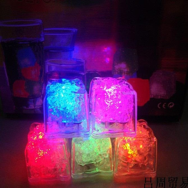 Water-Activated LED Glowing Ice Cubes (12-Pack) — Multicolor Party Lights from Mish Mash Market
