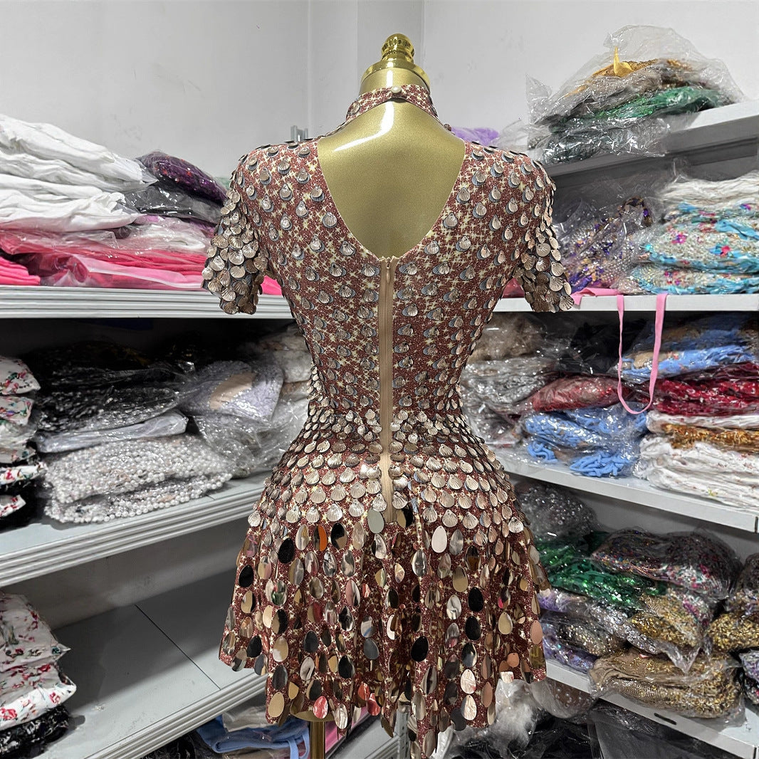 Trendy Sequin Tassel Party Dress - Eye-Catching Carnival & Dance Performance Wear