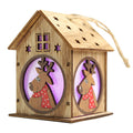 LED Lighted Wooden Christmas Village House Hanging Ornament