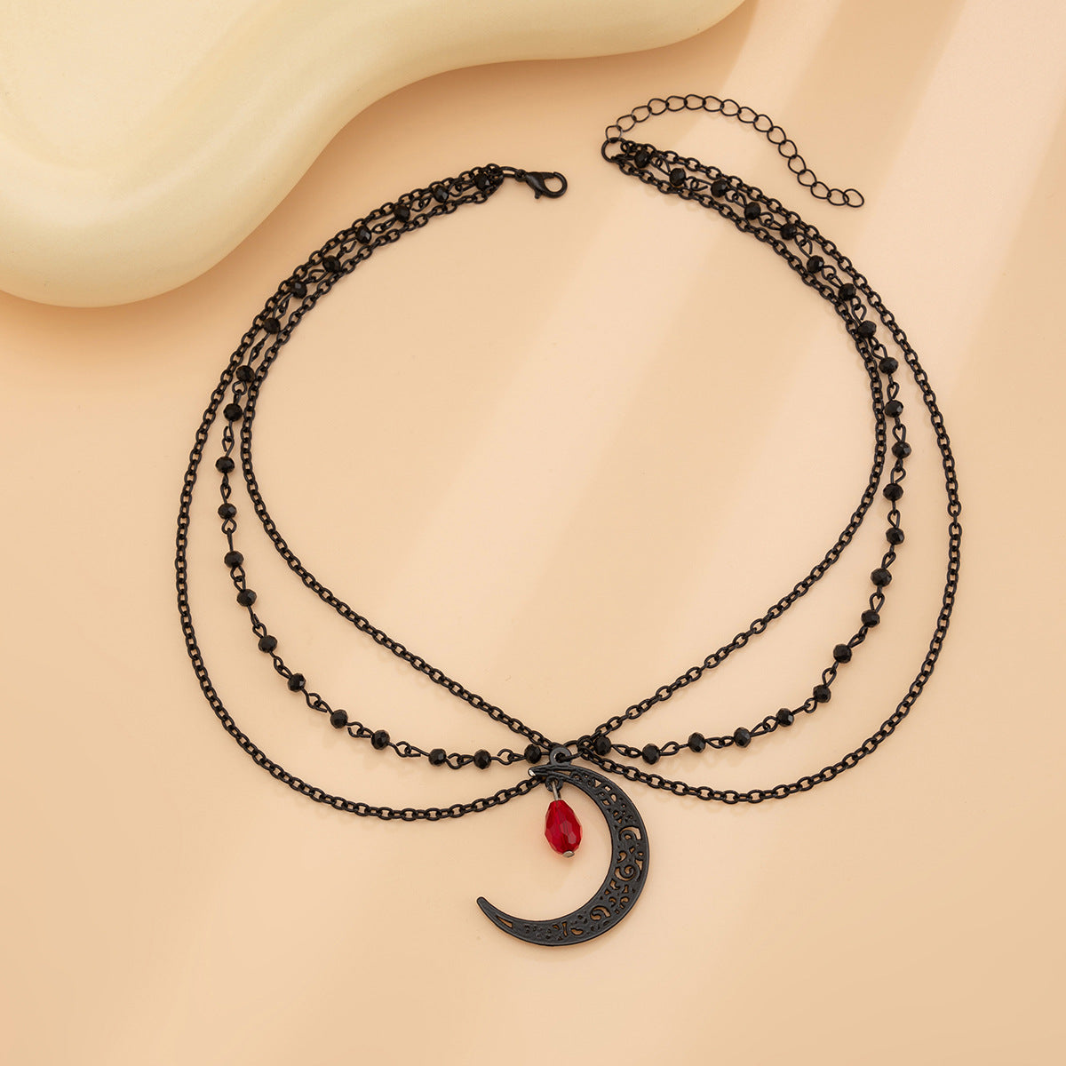 Gothic Blood Drop Crystal Tassel Necklace - Halloween Collarbone Choker Chain from Mish Mash Market