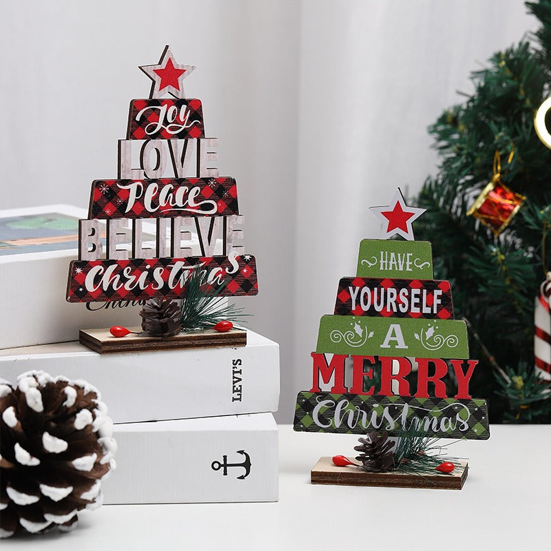 Wooden Rustic Christmas Tree Desktop Decor from Mish Mash Market