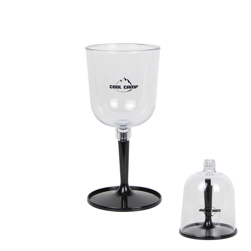 Outdoor Detachable Plastic Wine Glass