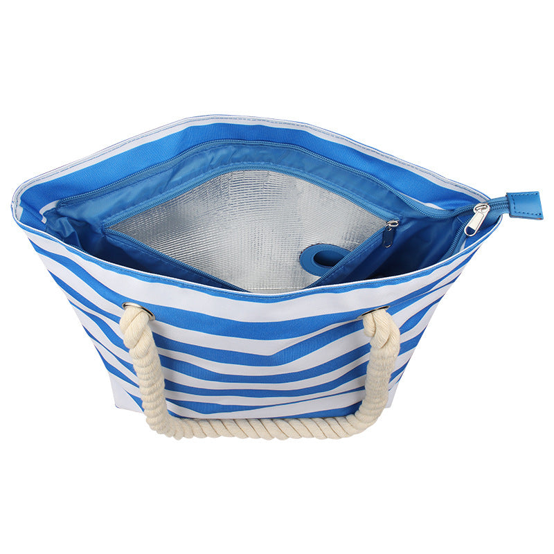 Insulated Wine Dispensing Beach Tote Bag from Mish Mash Market