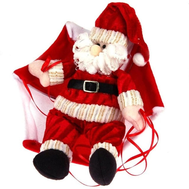 Christmas Santa Claus Snowman Parachute Hanging Ornaments