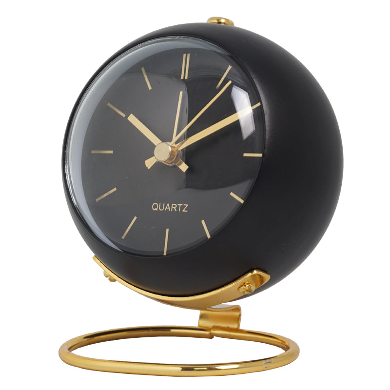 Silent Sweep Metal Alarm Clock – Minimalist Desk Decor