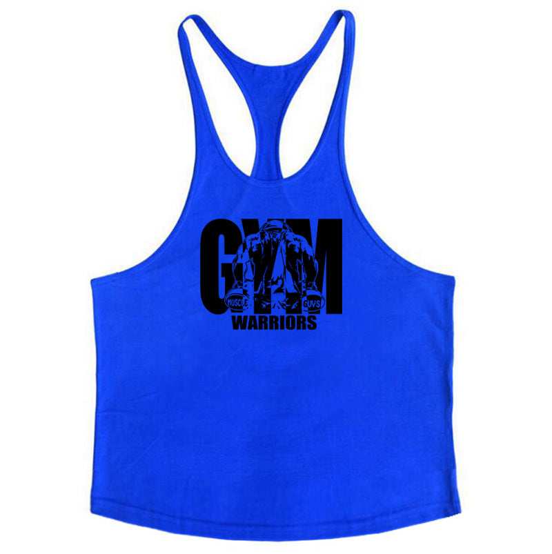 Men's Deep Cut Stringer Gym Tank Top - Cotton Bodybuilding Fitness Vest from Mish Mash Market