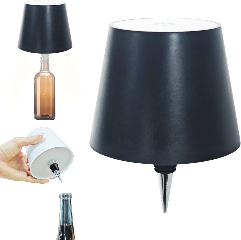 Rechargeable LED Wine Bottle Lamp - RGB Dimmable Bar Decor from Mish Mash Market