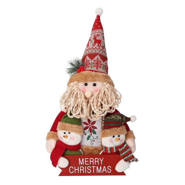 OurWarm Christmas Plush Santa and Snowman Family Tabletop Decor from Mish Mash Market