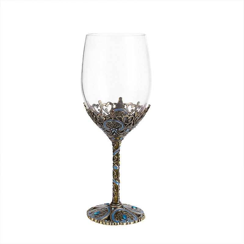 Luxury Enamel Crystal Wine Glass & Decanter Set – Lead-Free Hand-Painted Gift Set from Mish Mash Market