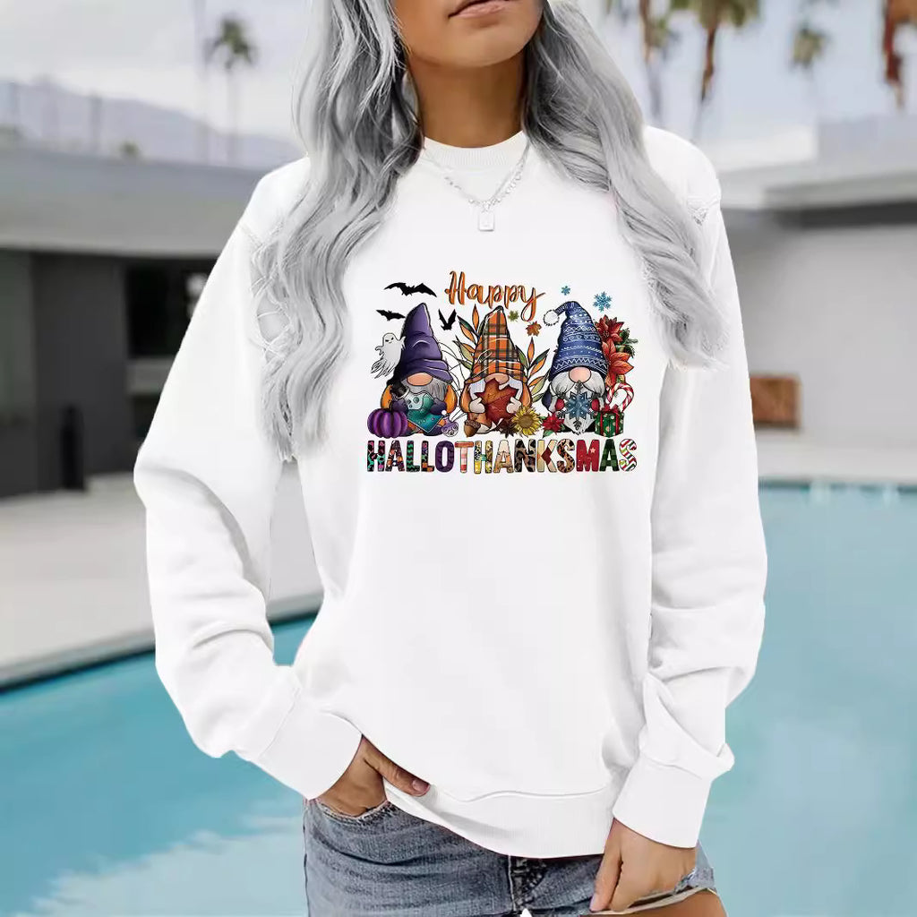 Happy Hallothanksmas Gnome Seasonal Graphic Sweatshirt from Mish Mash Market