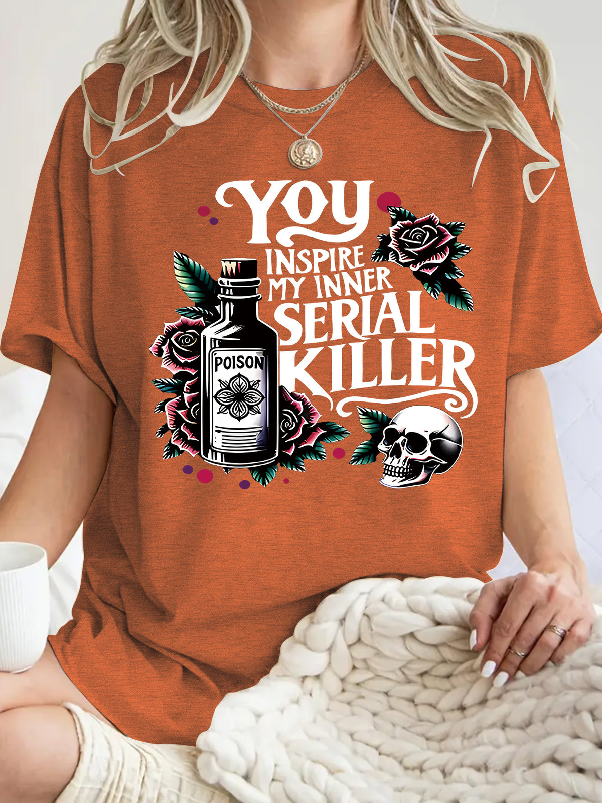 Halloween Gothic Style You Inspire My Inner Serial Killer Graphic T-Shirt from Mish Mash Market