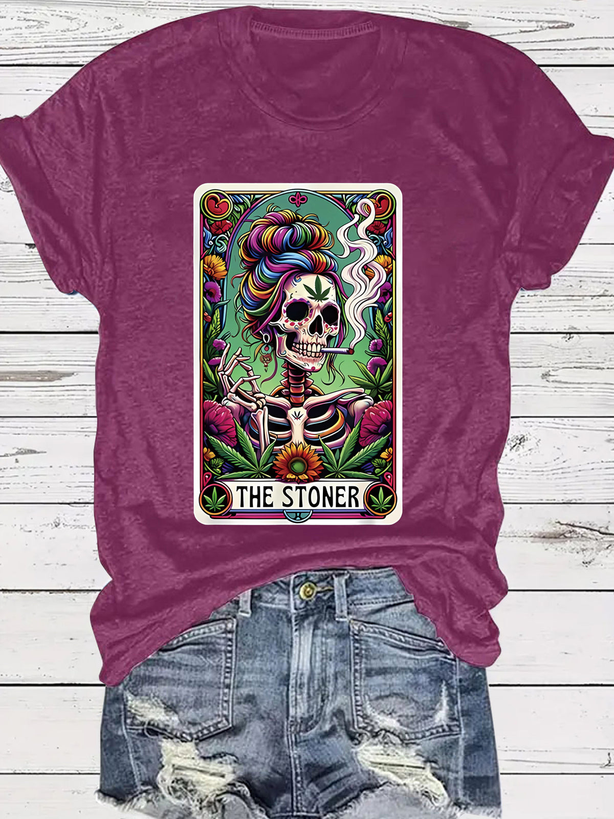 Skeleton Playing Card Halloween Graphic T-Shirt – Short Sleeve Unisex Top from Mish Mash Market