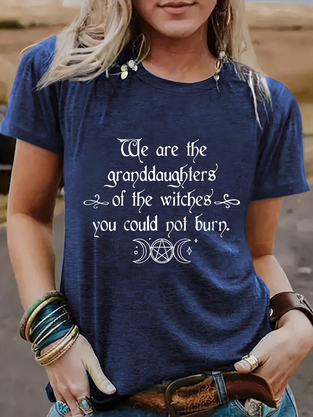 Women's Halloween Witches Granddaughters Graphic Short Sleeve T-Shirt from Mish Mash Market
