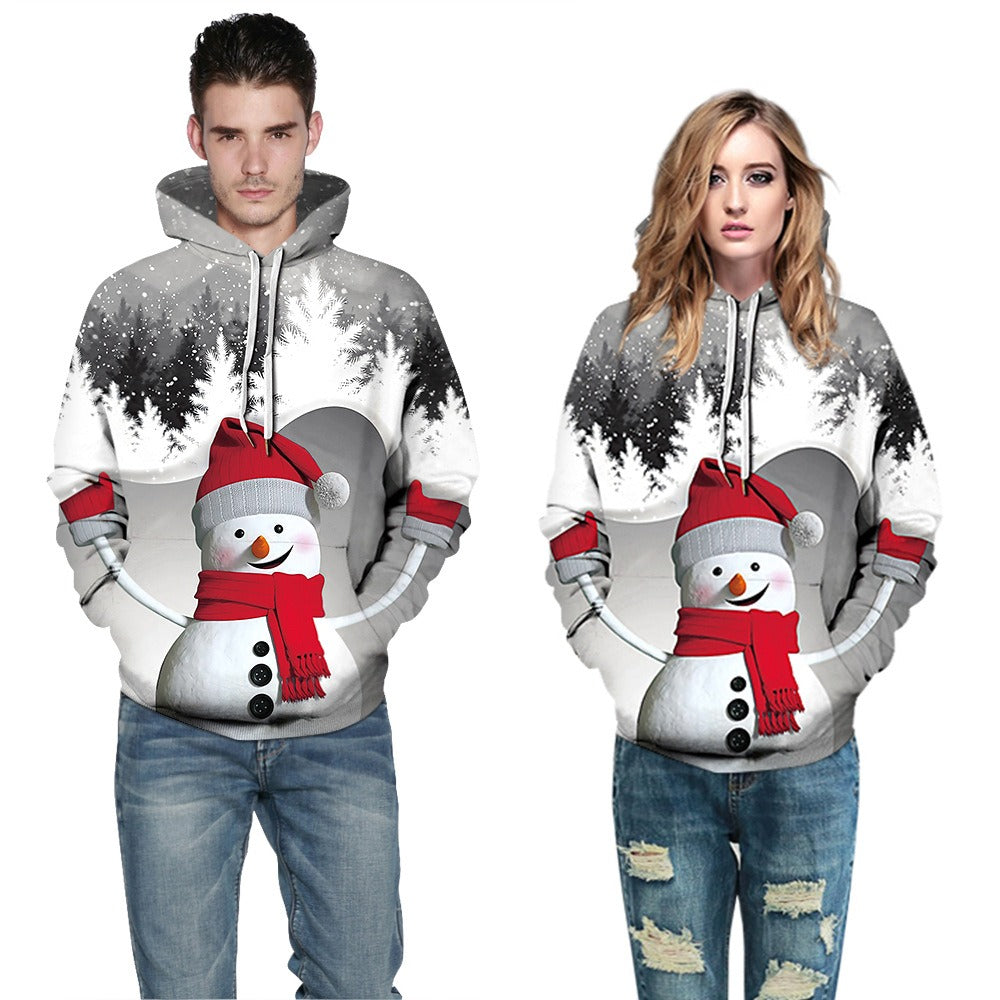 Christmas Geek Print Graphic Hoodie