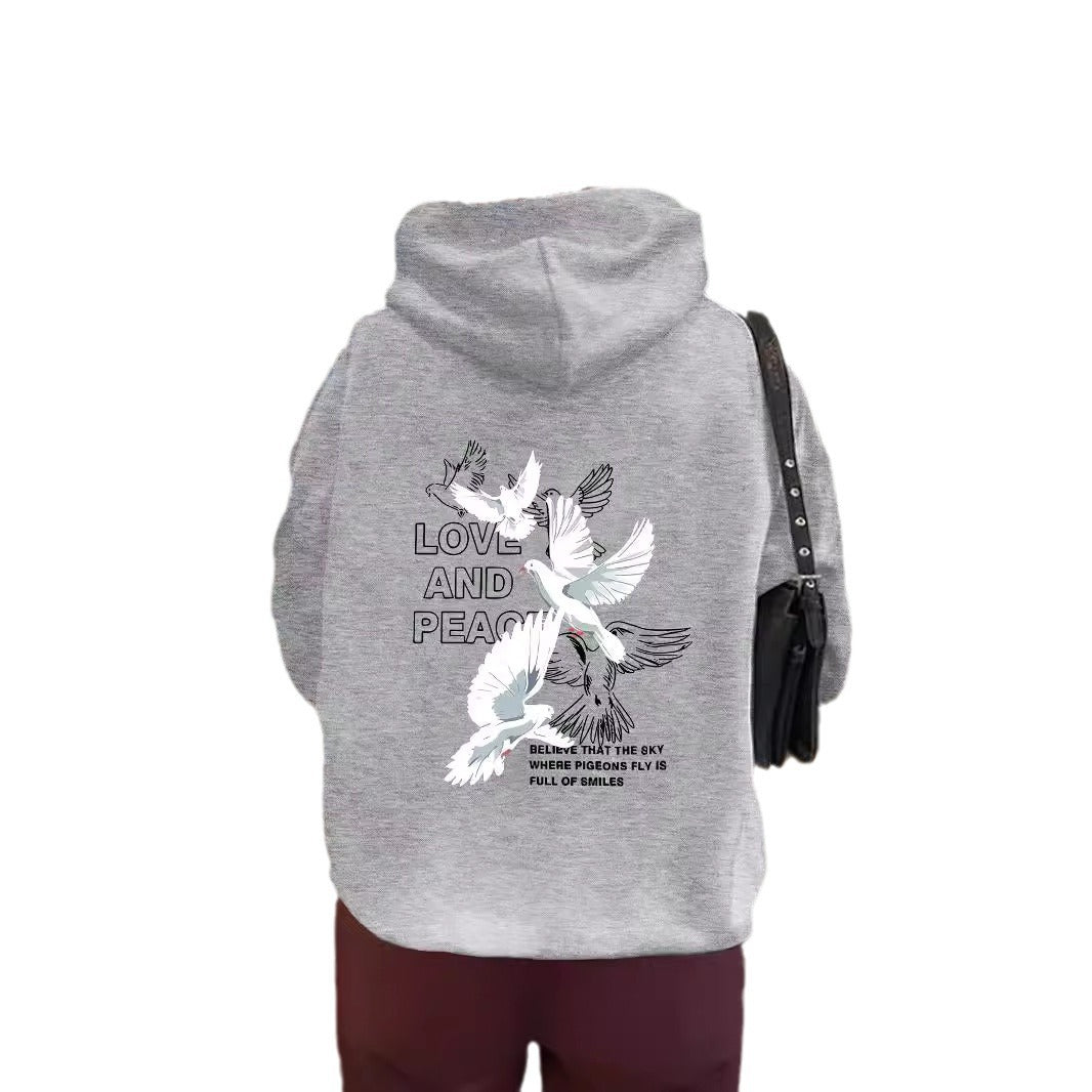 Women’s Peace Love Unity Printed Pullover – Casual Long Sleeve Crew Neck Graphic Sweatshirt