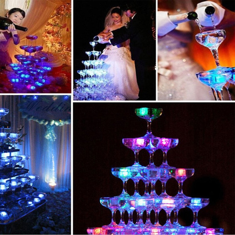 Water-Activated LED Glowing Ice Cubes (12-Pack) — Multicolor Party Lights from Mish Mash Market