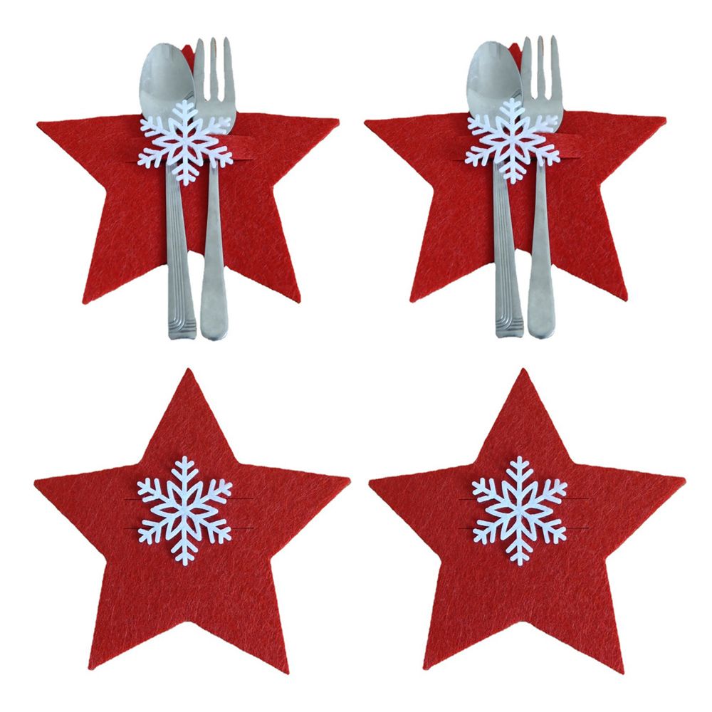 4-Piece Christmas Cutlery Holder Set from Mish Mash Market