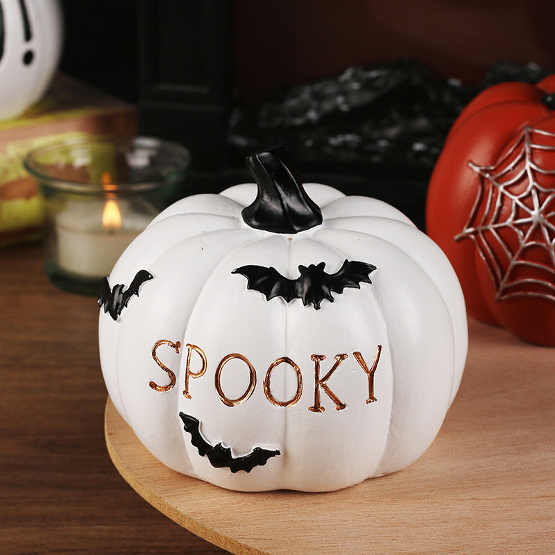 Resin Halloween Pumpkin Tabletop Decor from Mish Mash Market