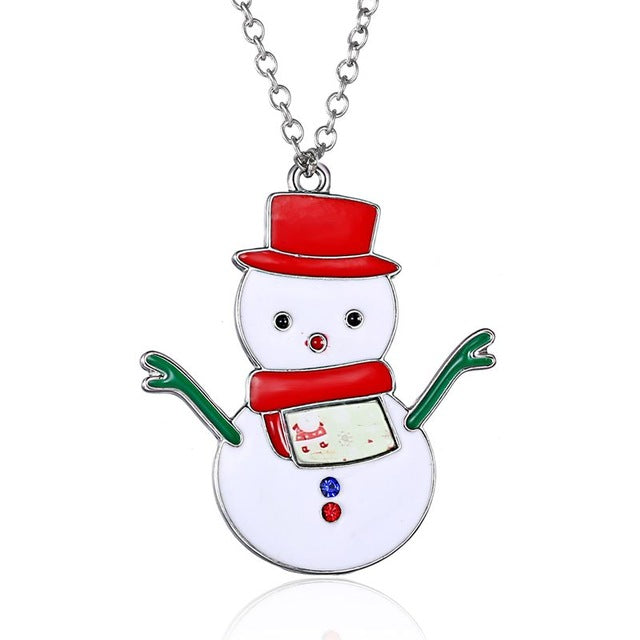 Christmas Necklace Enamel Jewelry