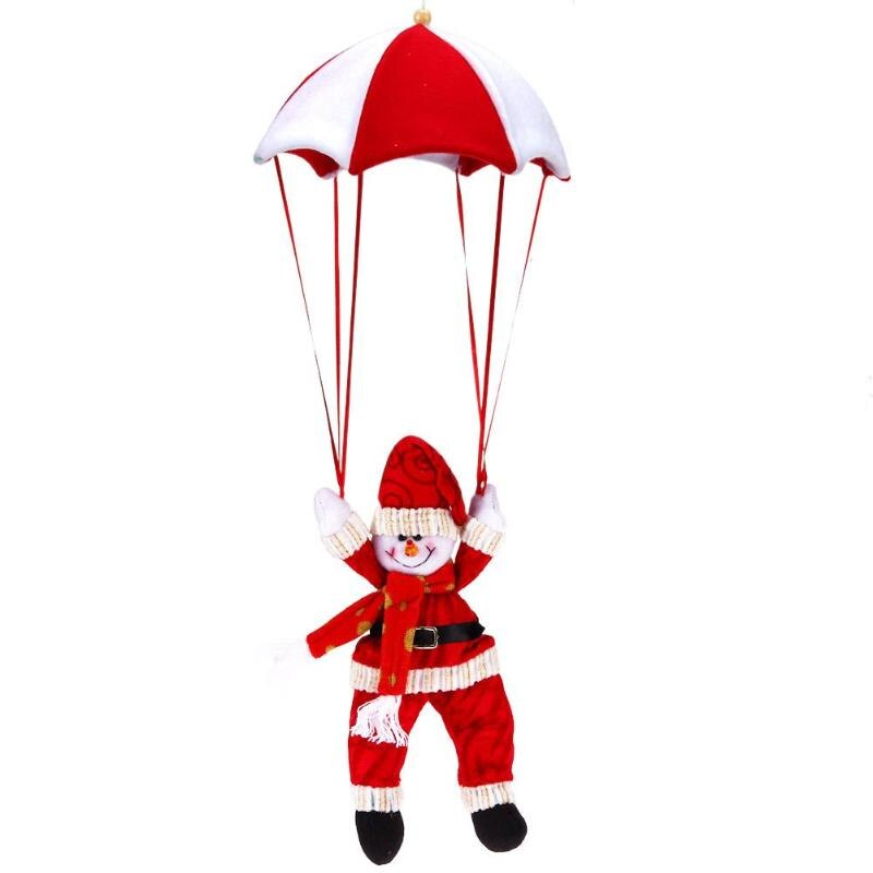 Christmas Santa Claus Snowman Parachute Hanging Ornaments