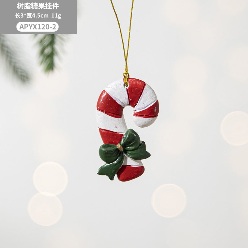 Hand-Painted Resin Christmas Tree Ornaments from Mish Mash Market