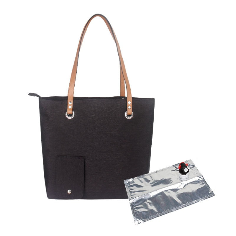 Insulated Portable Wine Tote Bag - Leakproof Picnic & Beach Ice Bag from Mish Mash Market