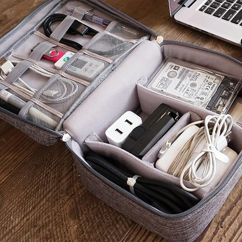 Universal Electronic Accessories Organizer – Travel Storage Bag for Cables, Power Banks & Digital Gadgets from Mish Mash Market