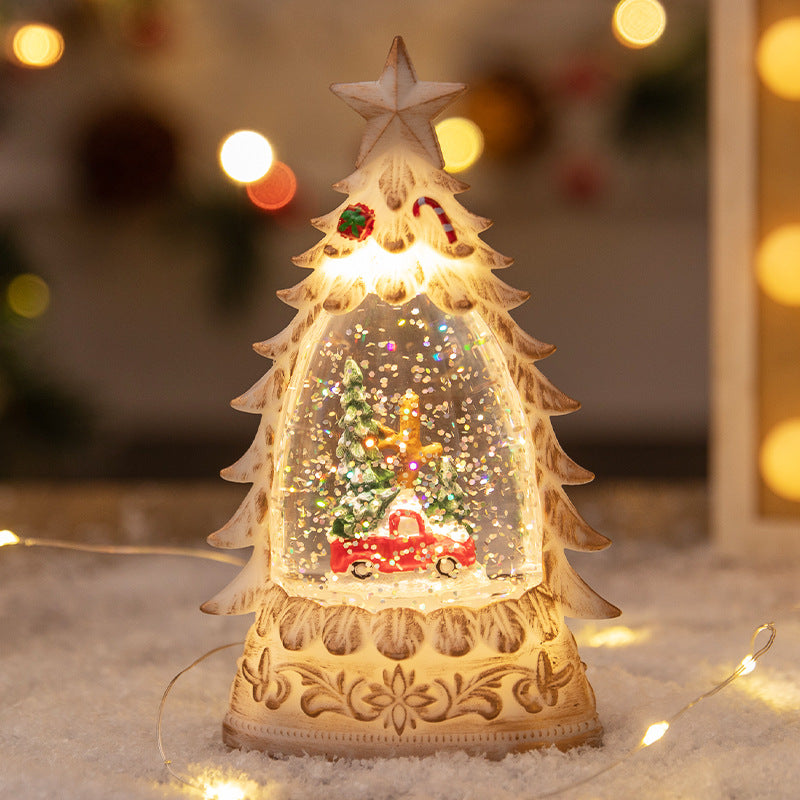 LED Christmas Tree Sparkling Glitter Snow Globe from Mish Mash Market