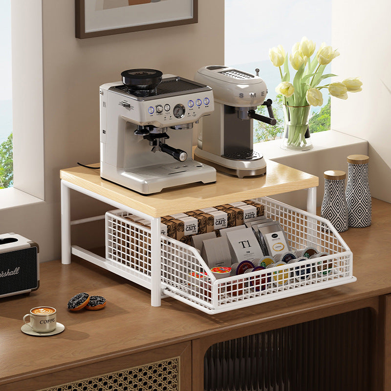 Modern Microwave Shelf Modern Microwave Shelf with Drawer from Mish Mash Market