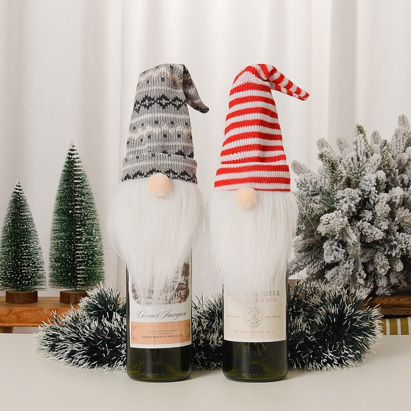 Holiday Gnome Wine Bottle Cover from Mish Mash Market