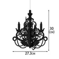 Halloween Black Paper Chandelier Hanging 3D Gothic Decoration from Mish Mash Market