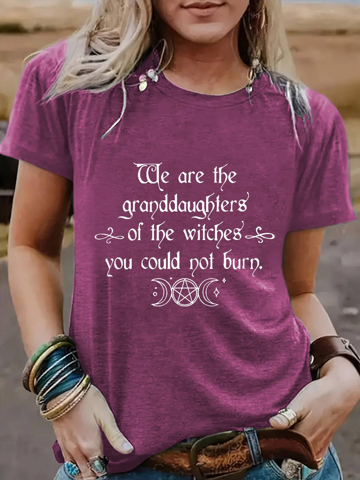 Women's Halloween Witches Granddaughters Graphic Short Sleeve T-Shirt from Mish Mash Market