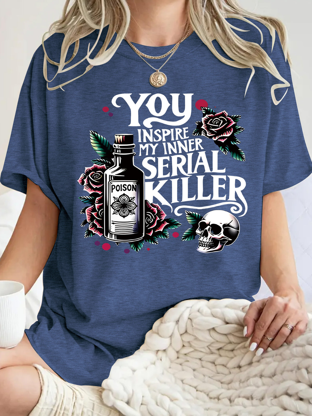 Halloween Gothic Style You Inspire My Inner Serial Killer Graphic T-Shirt from Mish Mash Market