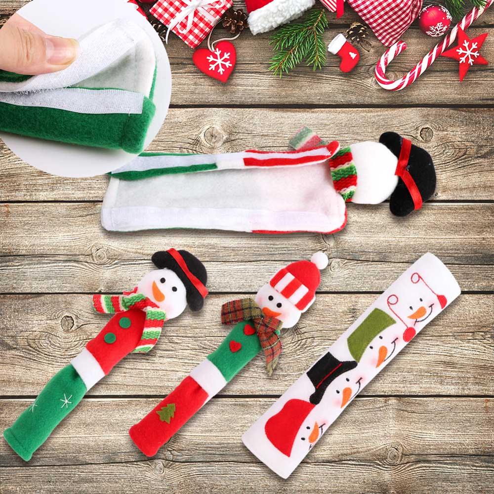 OurWarm 3-Piece Snowman Christmas Appliance Handle Covers from Mish Mash Market