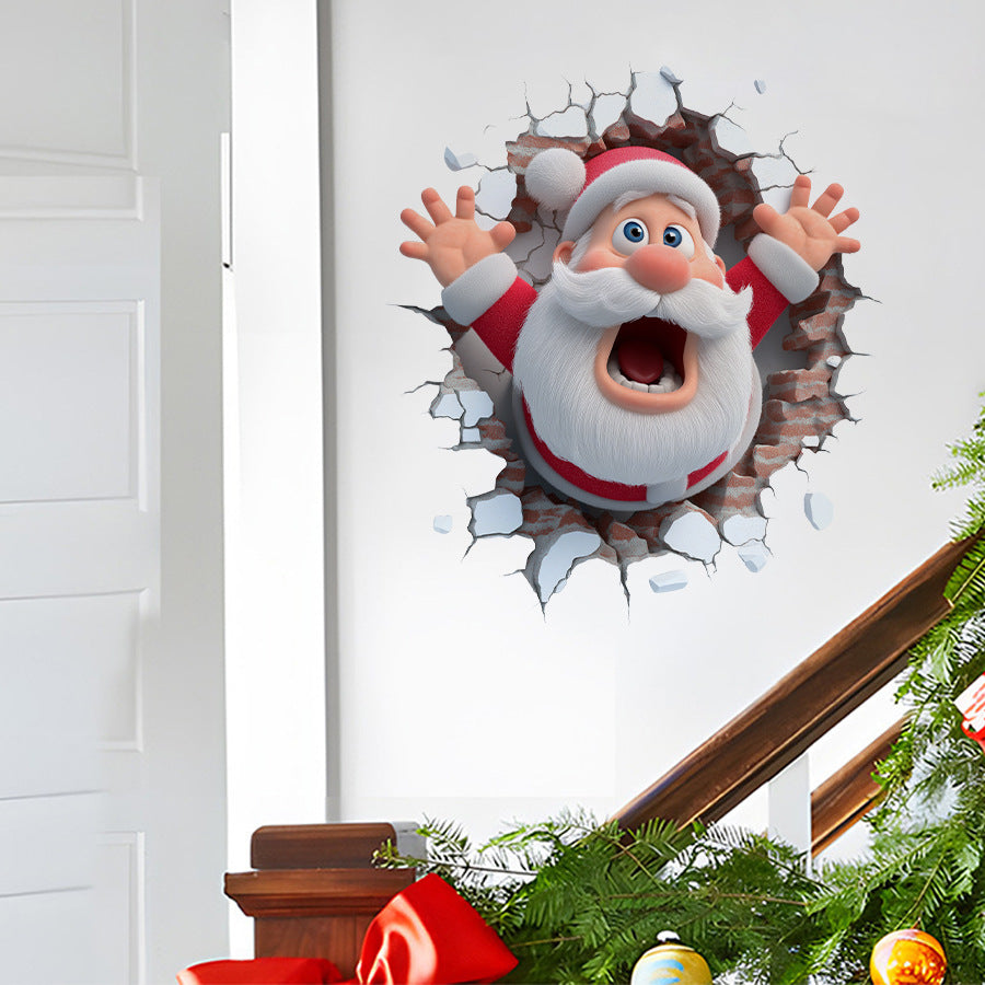 Cartoon Santa Claus Wall Sticker