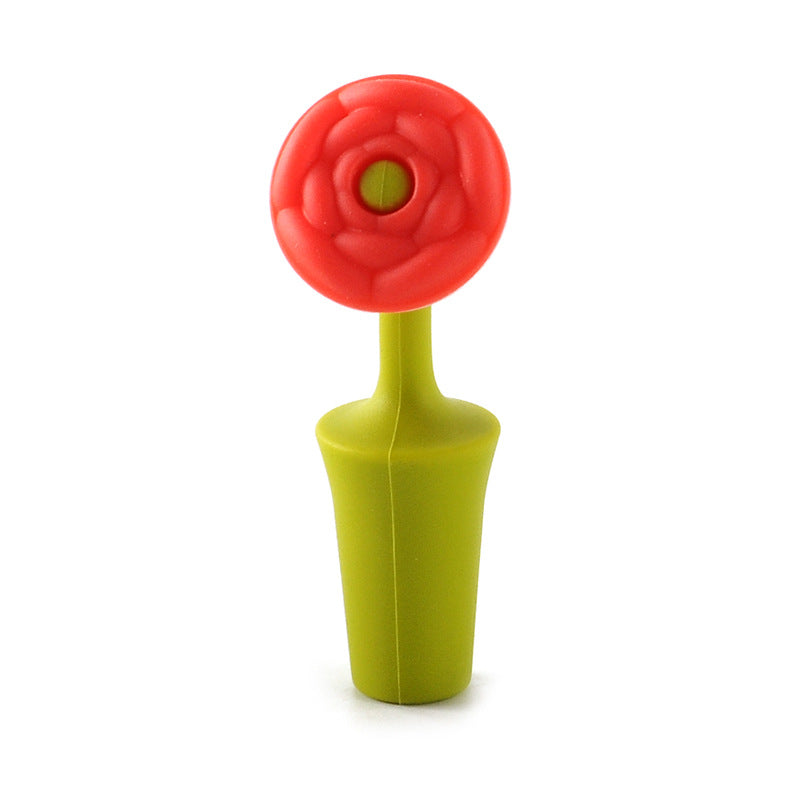 Floral Silicone Wine Stoppers — Reusable & Leak-Proof Bottle Seals from Mish Mash Market
