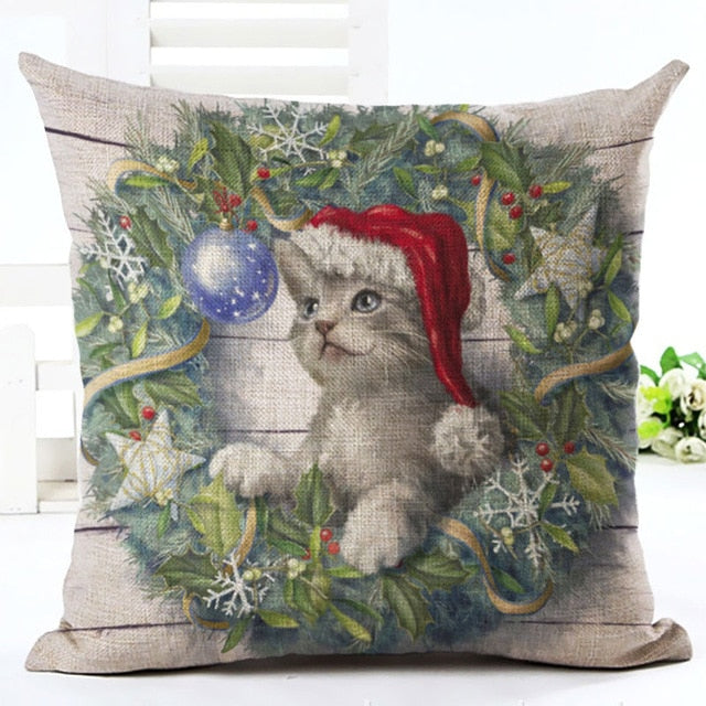 Christmas Linen Throw Pillow Cover from Mish Mash Market