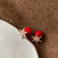 Super Fairy Zircon Snowflake Earrings
