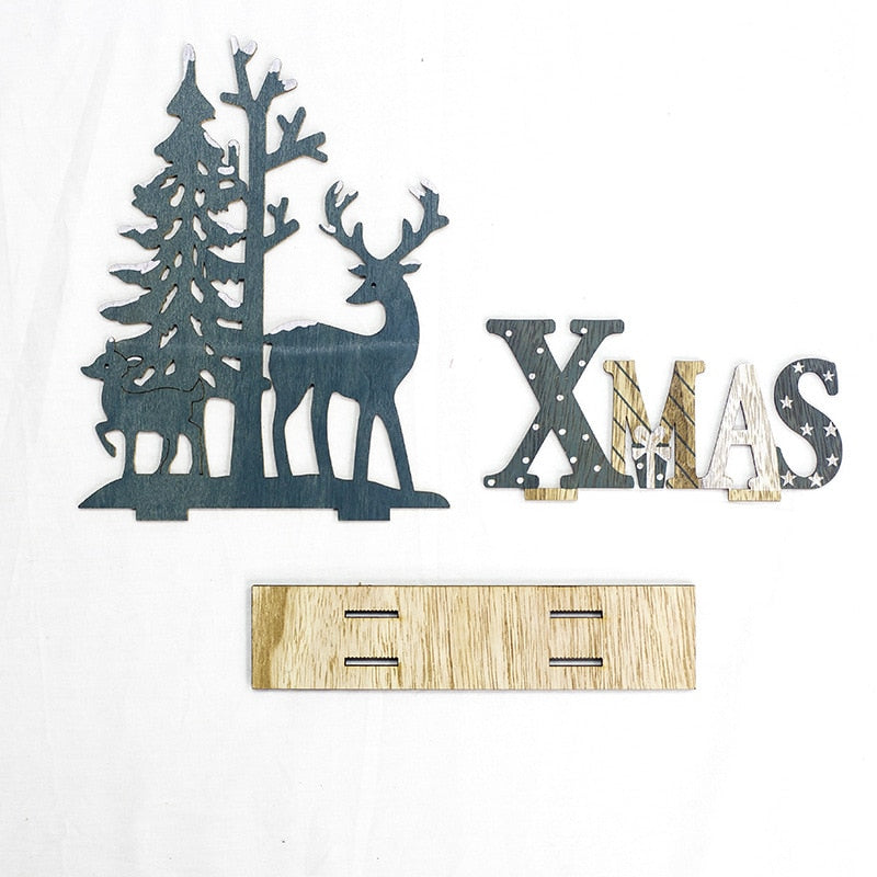Christmas Deer Wooden Decoration