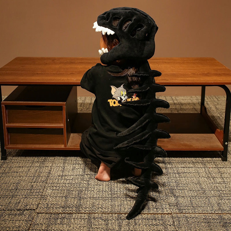 Dinosaur Skeleton Headpiece and Back Bone Cosplay Costume Prop from Mish Mash Market