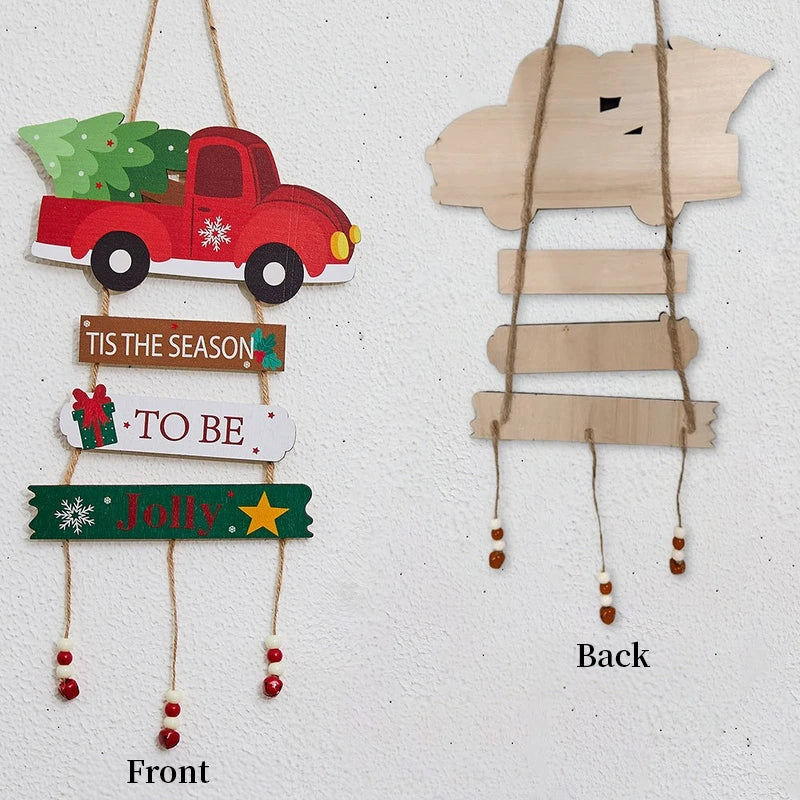 Handcrafted Wooden Folding Christmas Tree Wall Hanging Ornament from Mish Mash Market