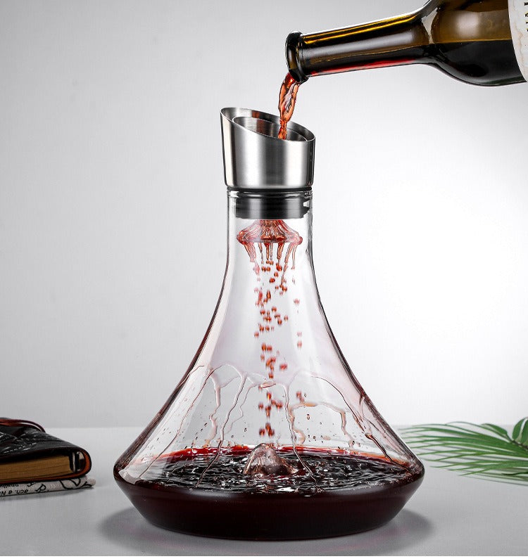 Premium 34oz Wine Decanter with Built-in Aerator – Elegant Crystal Carafe from Mish Mash Market