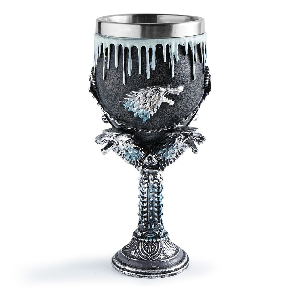 Melting Snow Resin Wine Glass Ornament from Mish Mash Market