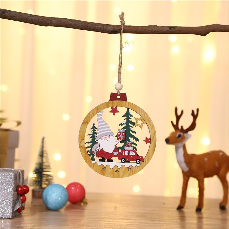 Wooden Forest Gnome Christmas Tree Ornament from Mish Mash Market