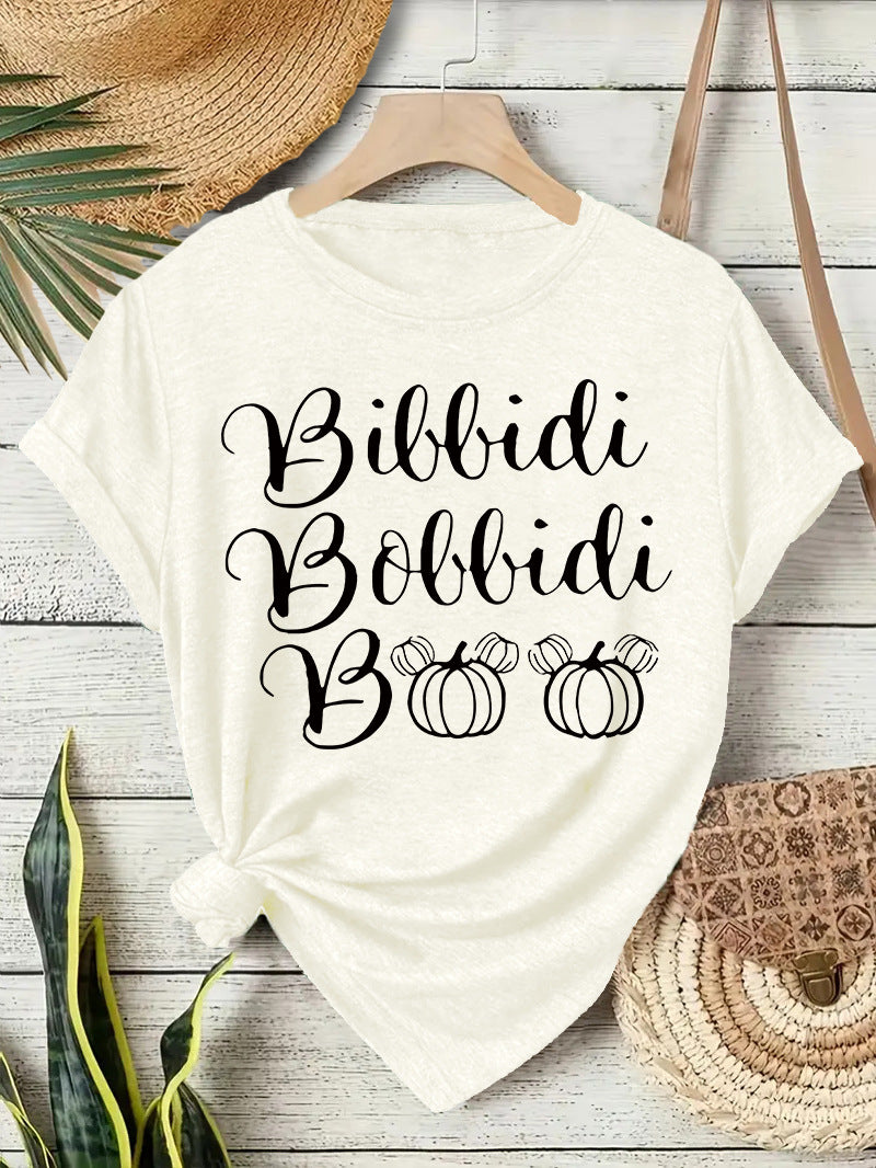 Bibbidi Bobbidi Boo Halloween Printed Loose T-Shirt from Mish Mash Market