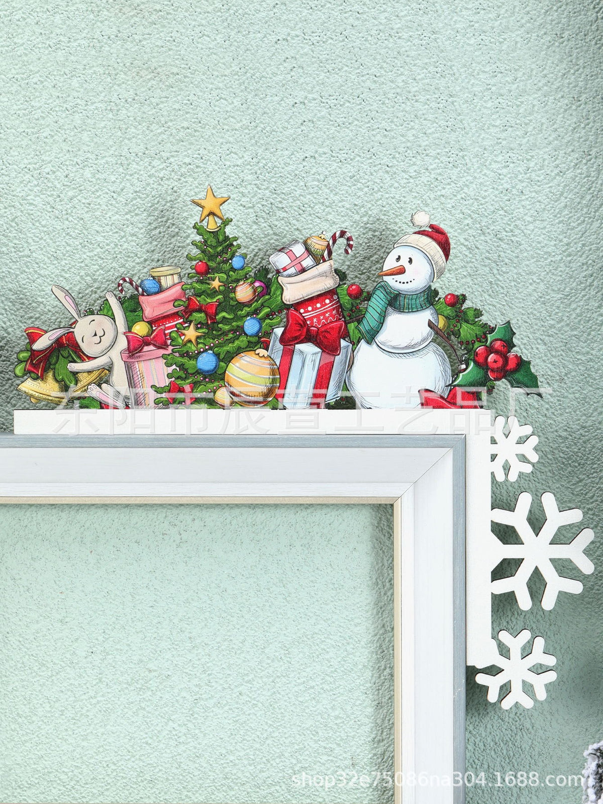 Wooden Christmas Door Frame Corner Decoration from Mish Mash Market